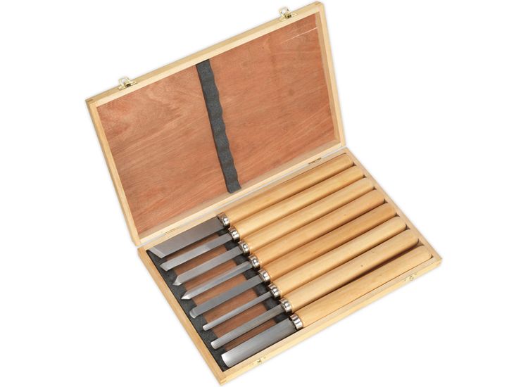 Sealey AK60/8 Wood Turning Chisel Set 8pc