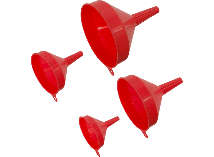 Sealey Funnel Set 4pc Economy Fixed Spout F94