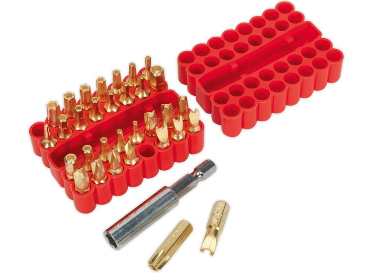 Sealey AK614 Security Bit &amp; Magnetic Adaptor Set 33pc