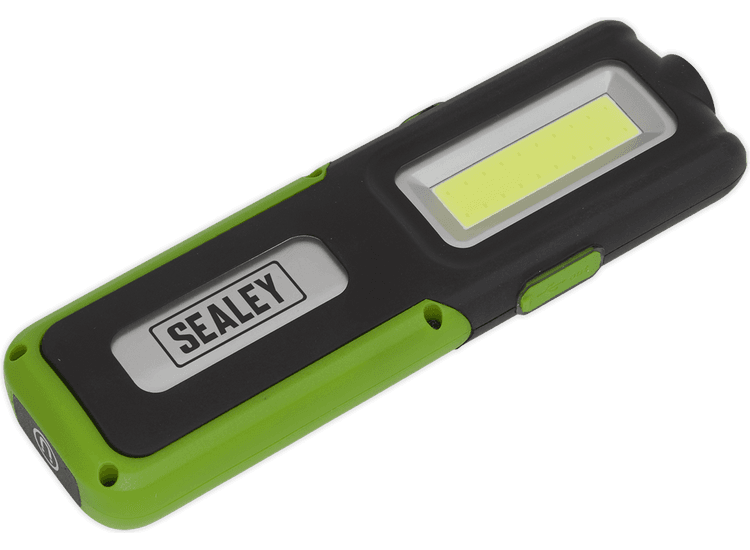 Sealey Rechargeable Inspection Lamp Green 5W COB + 3W LED + Power Bank LED318G