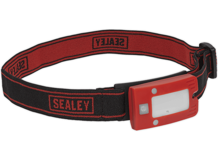 Sealey Rechargeable Head Torch 2W COB LED Auto Sensor Red LED360HTR