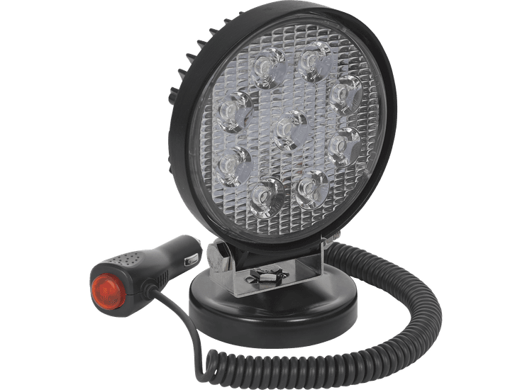 Sealey Round Work Light with Magnetic Base 27W LED LED3RM