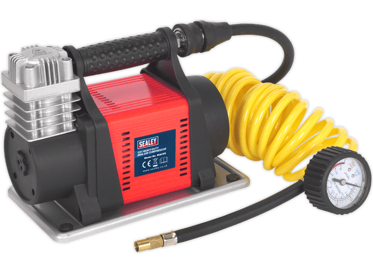 Sealey Tyre Inflator/Mini Air Compressor 12V Heavy-Duty MAC05