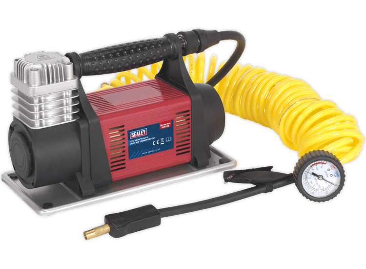 Sealey Tyre Inflator/Mini Air Compressor 12V Heavy-Duty MAC06