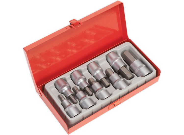 Sealey AK620 Hex Socket Bit Set 9pc 1/2"Sq Drive