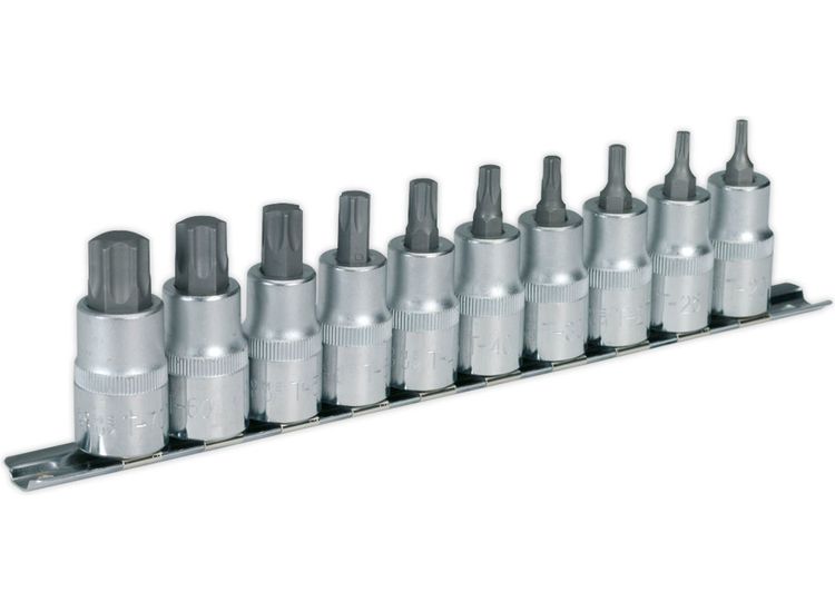 Sealey AK6208 TRX-Star* Socket Bit Set 10pc 1/2"Sq Drive