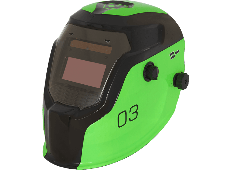 Sealey Auto Darkening Welding Helmet Shade 9-13 - Green PWH3