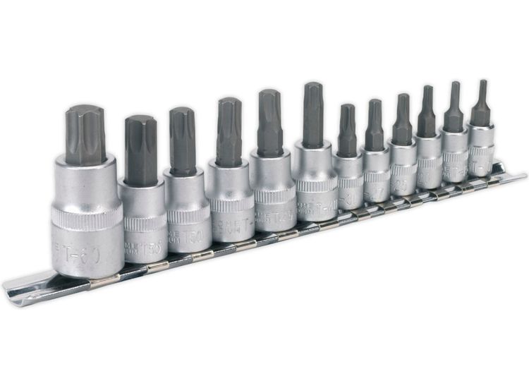 Sealey AK6213 TRX-Star Socket Bit Set 12pc 1/4", 3/8" &amp; 1/2"Sq Drive