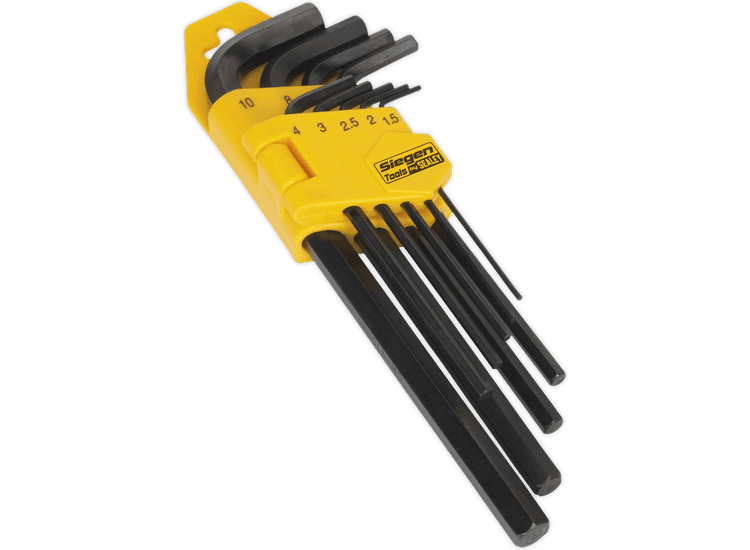 Sealey Hex Key Set 9pc Long Metric S01091