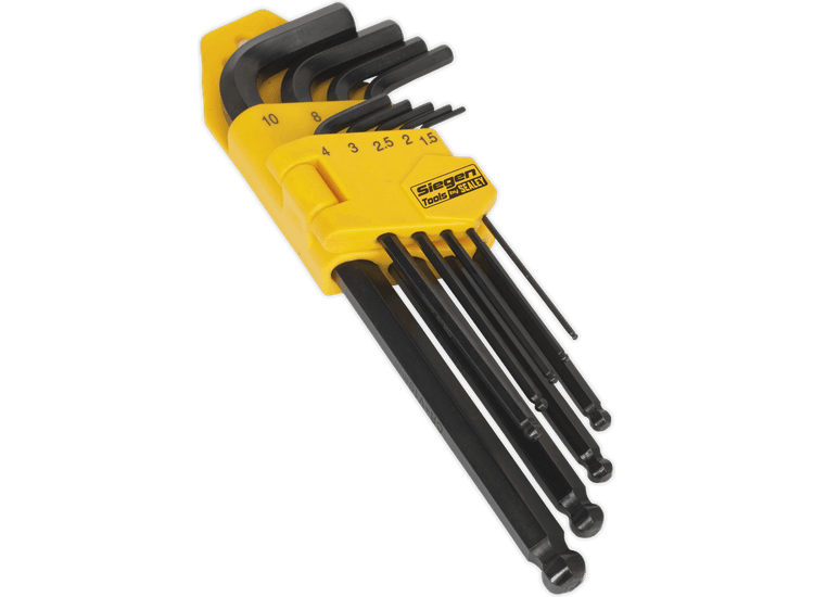 Sealey Ball-End Hex Key Set 9pc Long Metric S01093