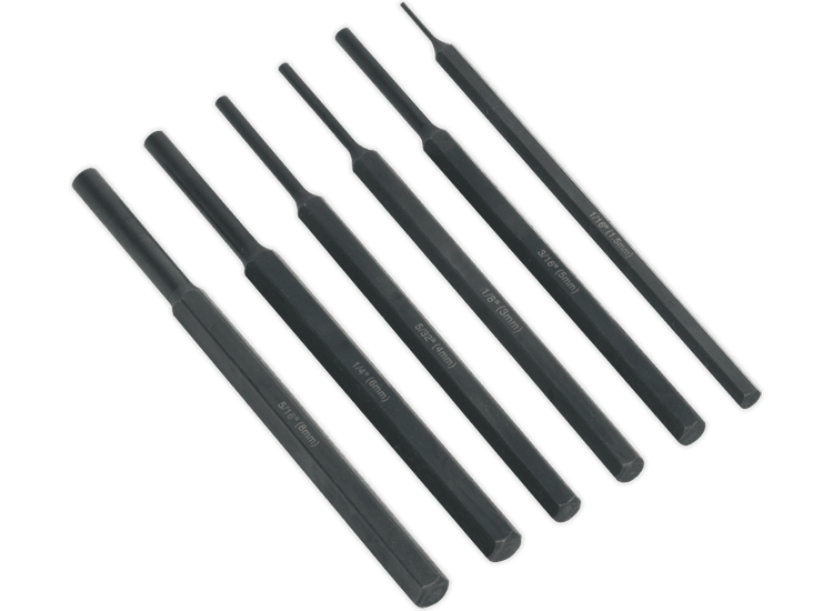Sealey Parallel Pin Punch Set 6pc S0800
