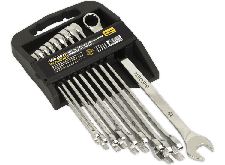 Sealey Combination Spanner Set 10pc Extra-Long Metric S0832