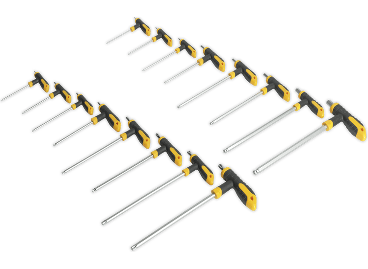 Sealey T-Handle TRX-Star* &amp; Hex Key Set 16pc S0916
