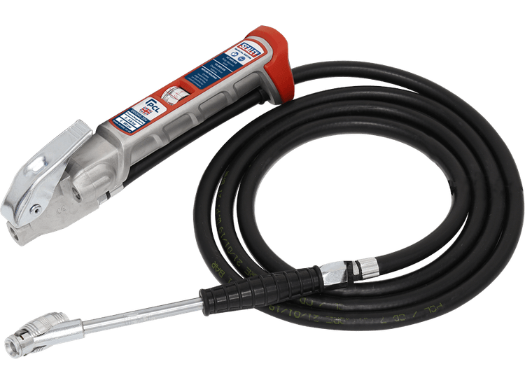 Sealey Tyre Inflator 2.5m Hose with Twin Clip-On Connector SA37/95