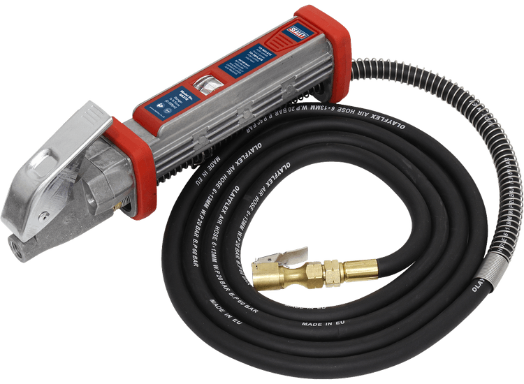 Sealey Tyre Inflator 2.7m Hose with Clip-On Connector SA372