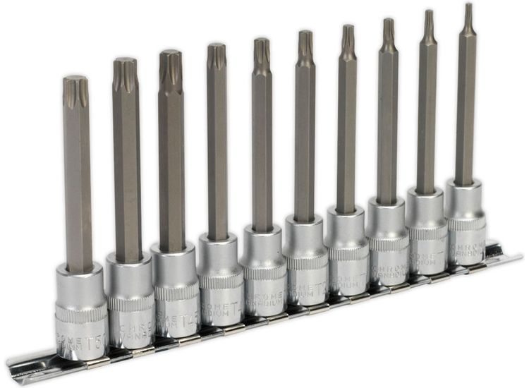 Sealey AK6236 TRX-Star Socket Bit Set 10pc 3/8"Sq Drive 100mm