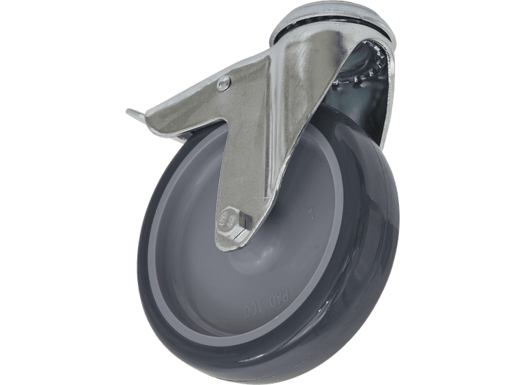 Sealey Castor Wheel Bolt Hole Swivel with Total Lock &amp;Oslash;100mm SCW2100SBL