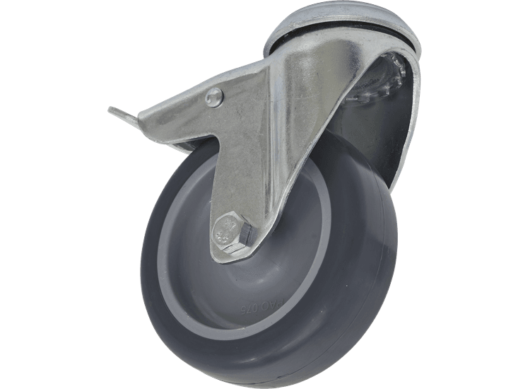 Sealey Castor Wheel Bolt Hole Swivel with Total Lock &amp;Oslash;75mm SCW275SBL