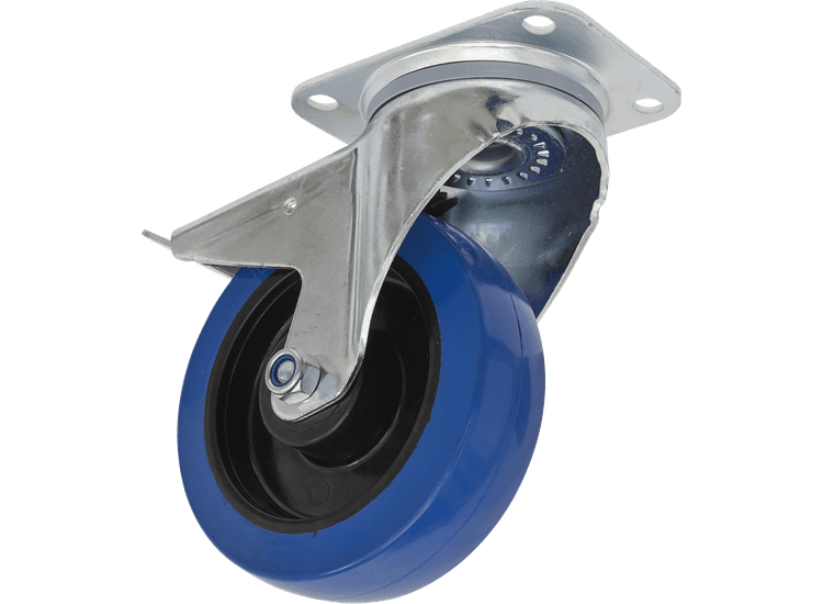 Sealey Castor Wheel Swivel Plate with Total Lock &amp;Oslash;160mm SCW3160SPL