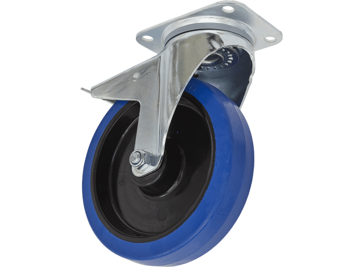Sealey Castor Wheel Swivel Plate with Total Lock &amp;Oslash;200mm SCW3200SPL