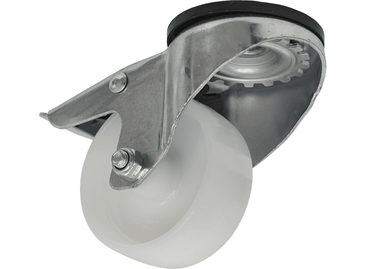 Sealey Castor Wheel Bolt Hole Swivel with Total Lock &amp;Oslash;80mm SCW480SBL