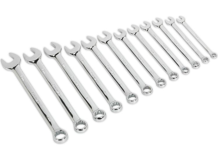 Sealey AK63012 Combination Spanner Set 12pc Metric