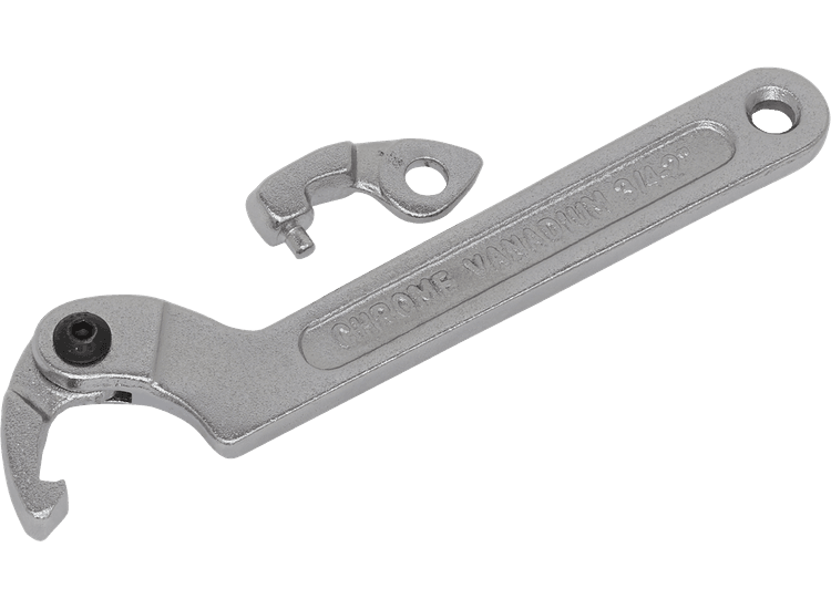 Sealey Adjustable Hook &amp; Pin Wrench Set 3pc 19-51mm SMC2S