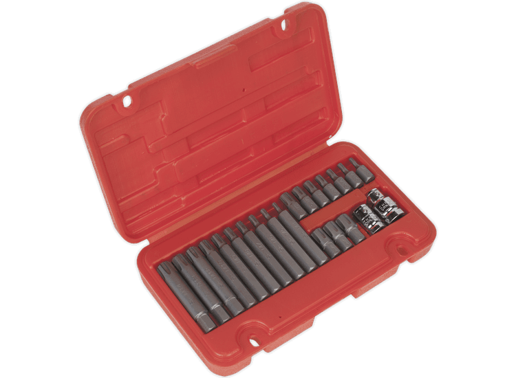 Sealey Ribe Bit Set 22pc 3/8" &amp; 1/2"Sq Drive SX105