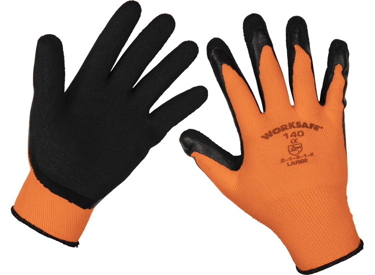 Sealey Foam Latex Gloves (Large) - Pack of 6 Pairs TSP140L/6