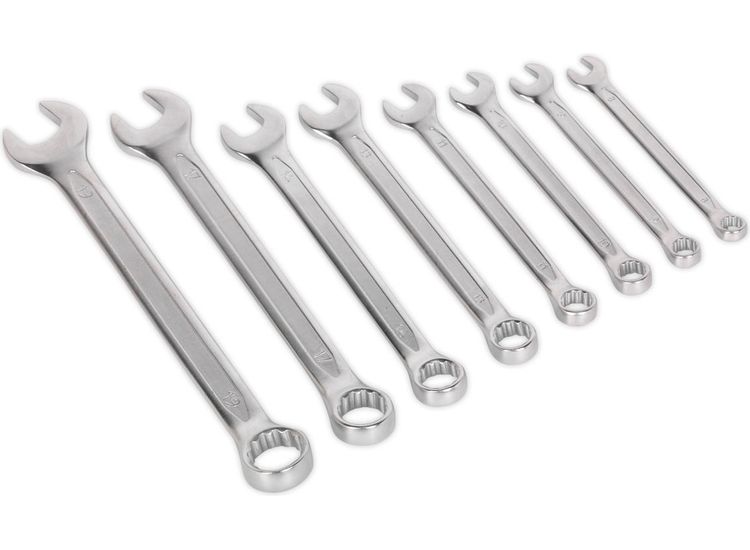 Sealey AK63252 Combination Spanner Set 8pc Cold Stamped Metric