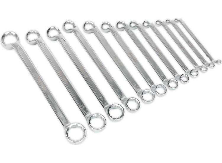 Sealey AK6328 Offset Double End Ring Spanner Set 12pc Metric