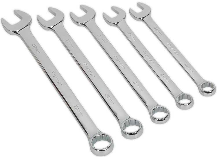 Sealey AK6329 Combination Spanner Set 5pc Jumbo Metric