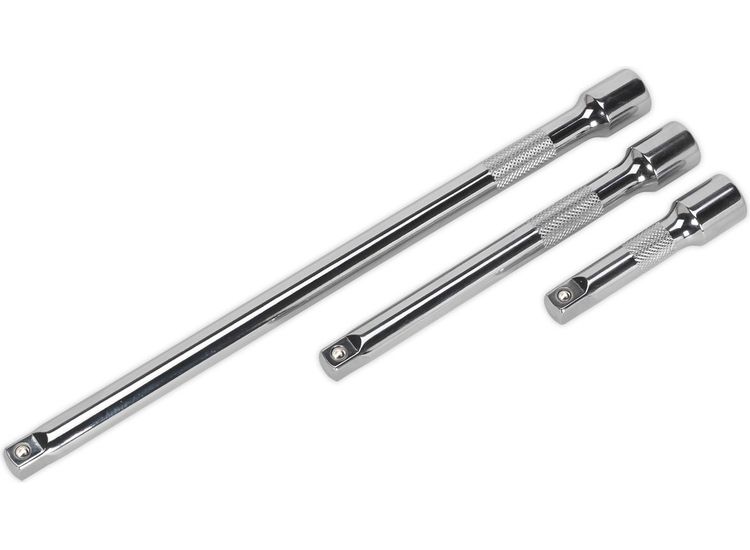 Sealey AK6340 Extension Bar Set 3pc 3/8"Sq Drive