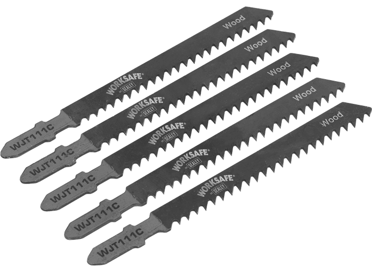 Sealey Jigsaw Blade Soft Wood &amp; Plastics 75mm 9tpi - Pack of 5 WJT111C