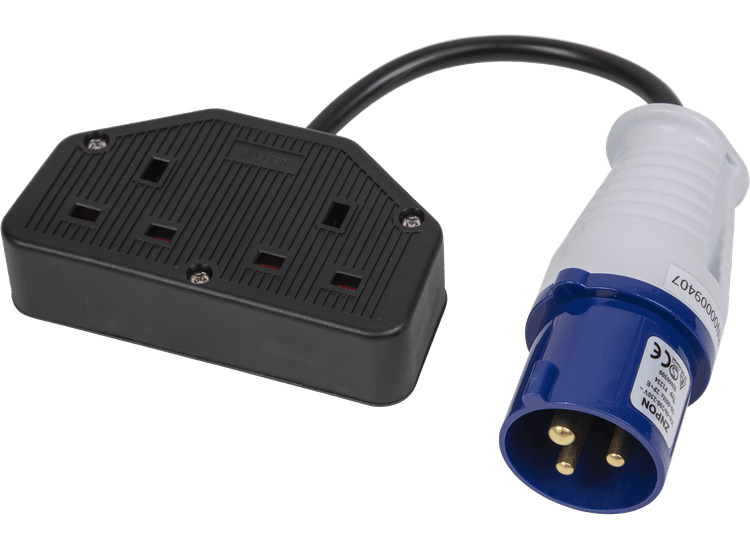 Sealey 16A/13A Twin Trailing Socket &amp; Cable Set WPS16132