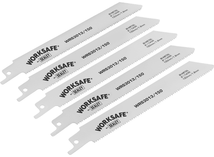 Sealey Reciprocating Saw Blade 150mm 14tpi - Pack of 5 WRS3013/150
