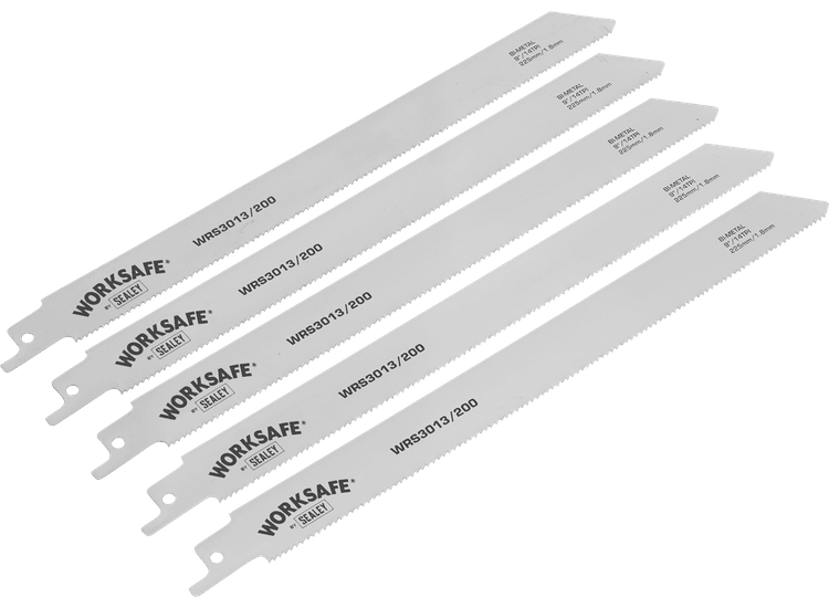 Sealey Reciprocating Saw Blade 225mm 14tpi - Pack of 5 WRS3013/200