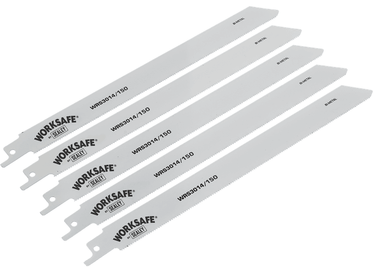 Sealey Reciprocating Saw Blade Metal 150mm 18tpi - Pack of 5 WRS3014/150