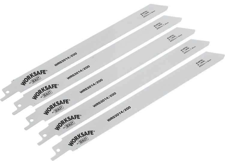 Sealey Reciprocating Saw Blade Metal 225mm 18tpi - Pack of 5 WRS3014/200