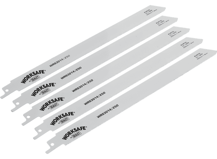 Sealey Reciprocating Saw Blade Metal 250mm 18tpi - Pack of 5 WRS3014/250