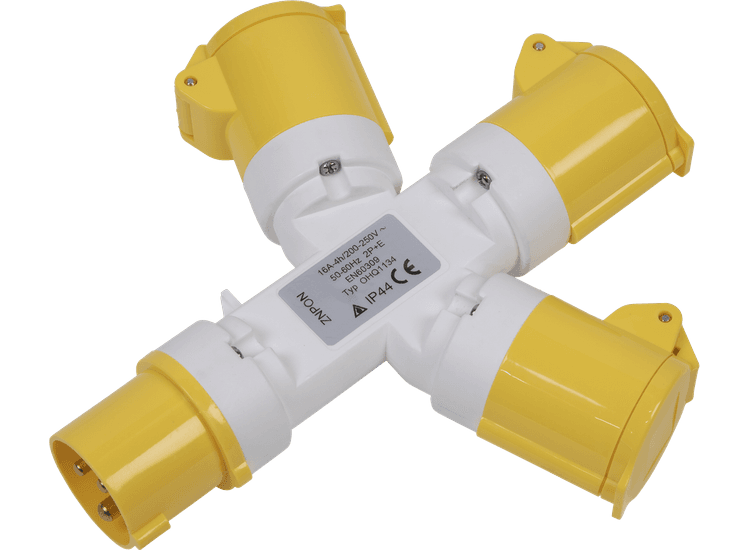 Sealey 2P+E 3-Way Adaptor 110V WSTWA