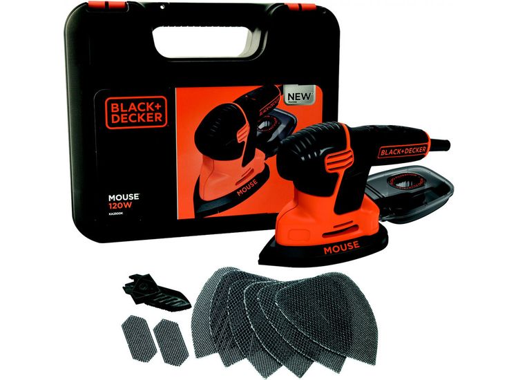 Black &amp; Decker 120W Next Generation Mouse® Sander With Kitbox and 9 Accessories