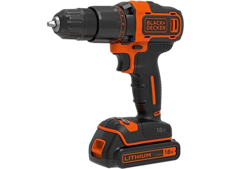 Black &amp; Decker 18V Lithium-ion 2 Gear Hammer Drill + 400mA charger + 1 battery + Kitbox