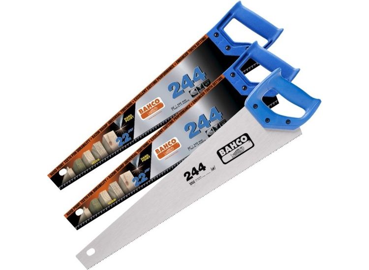 Bahco 2 x 244 22" Hard point + 1 x 244 22" Fine Cut Handsaws Multipack