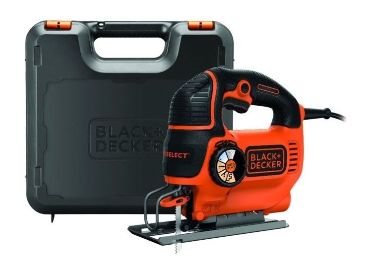 Black &amp; Decker 520W Variable Speed Compact Jigsaw with blade and Kit box