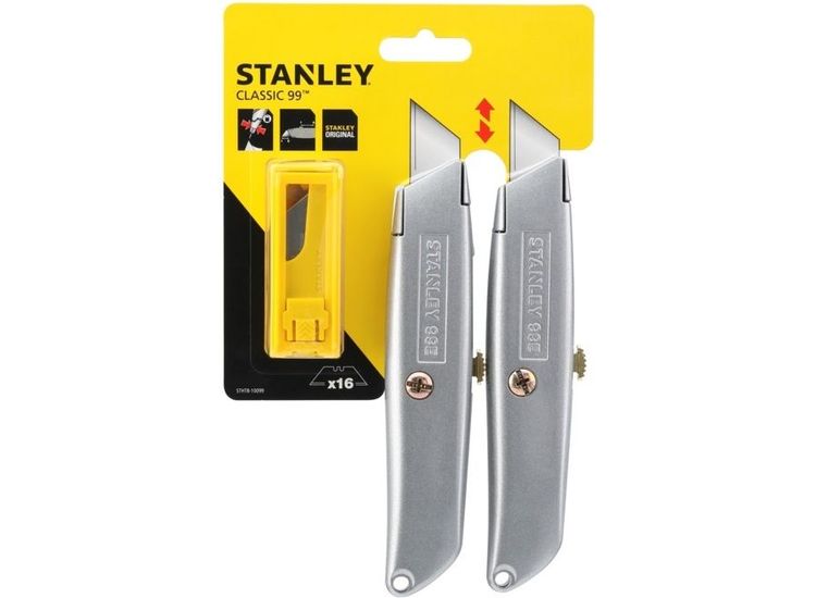 Stanley 99e Retractable Knife With 10 Blades Twin Pack