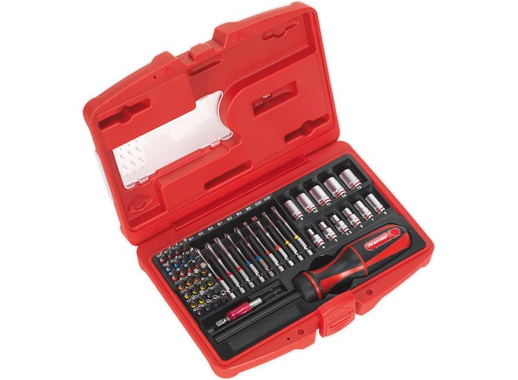 Sealey AK64903 Fine Tooth Ratchet Screwdriver &amp; Accessory Set 51pc