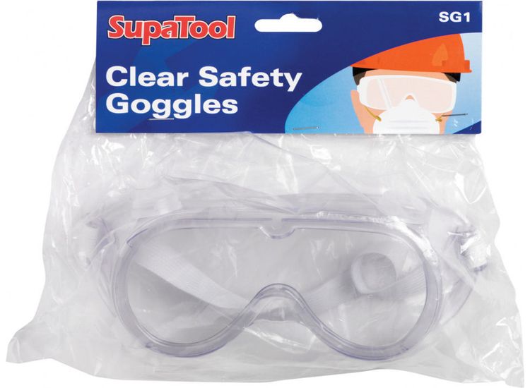 SupaTool Clear Safety Goggles