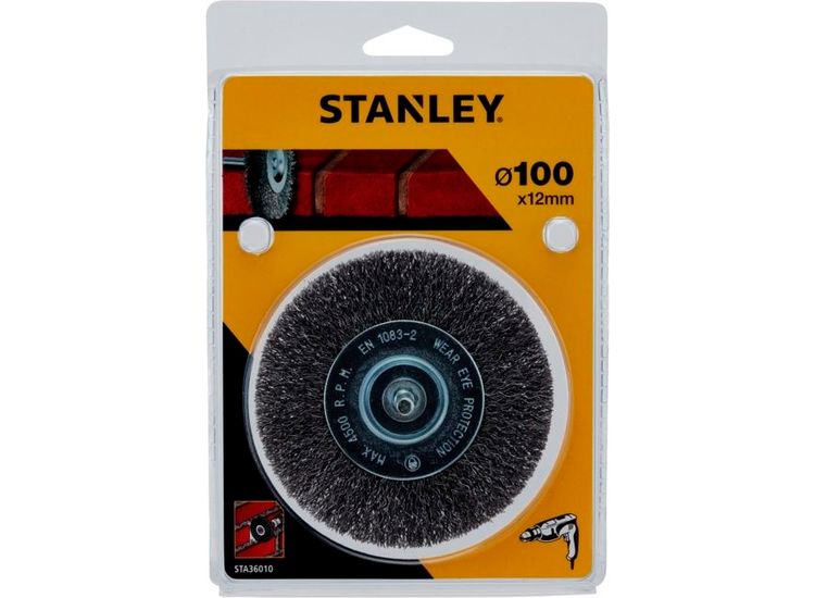 Stanley Crimped Steel Wire Brush 100mm