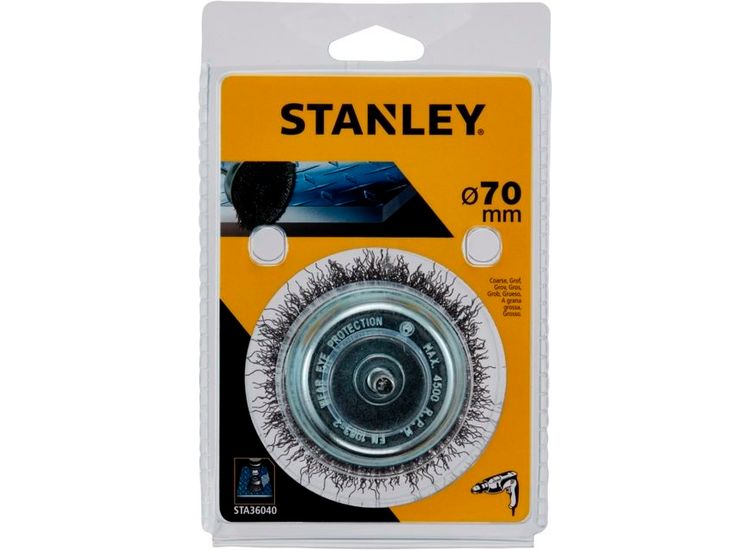 Stanley Crimped Steel Wire Cup Coarse 75mm